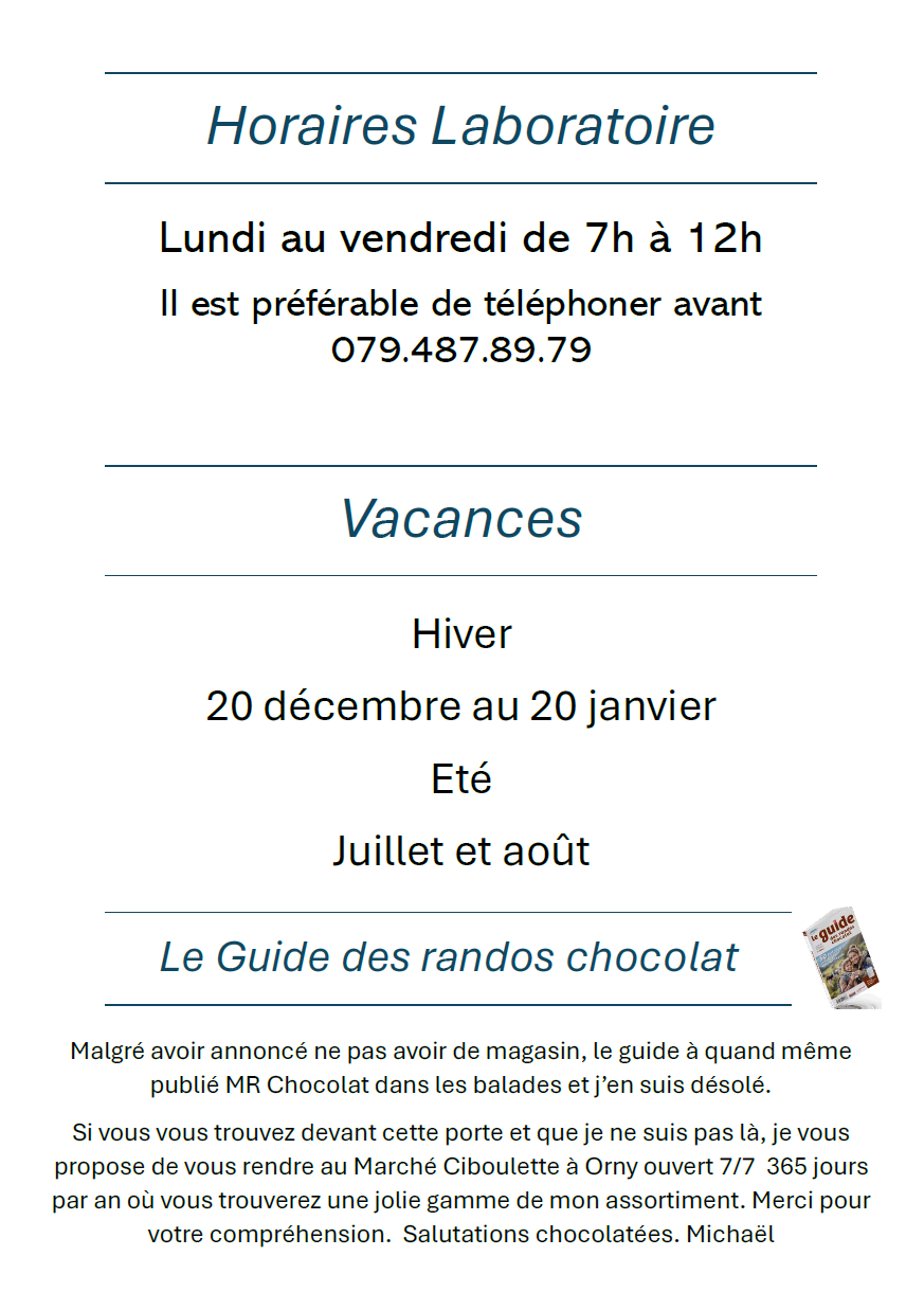 Horaires 2025